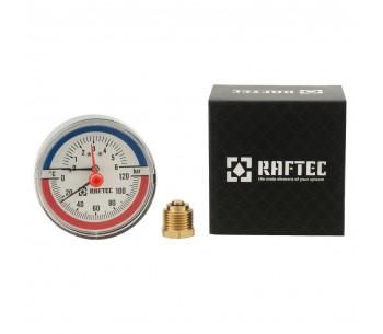 Термоманометр аксіальний 6 bar 1/2" RATM680 Термоманометр аксіальний 6 bar 1/2" RATM680