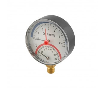 Термоманометр радіальний 6 bar 1/2" RRTM680 Термоманометр радіальний 6 bar 1/2" RRTM680