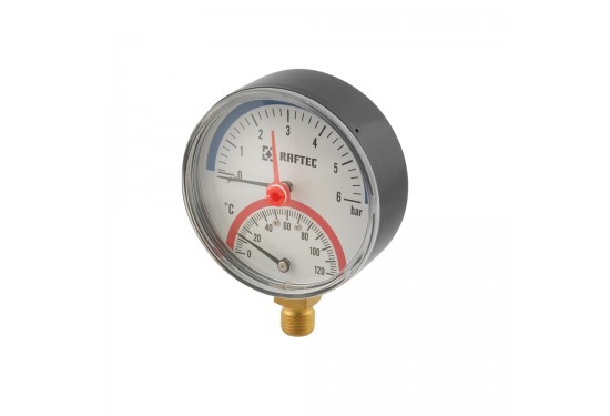 Термоманометр радіальний 6 bar 1/2" RRTM680 Термоманометр радіальний 6 bar 1/2" RRTM680