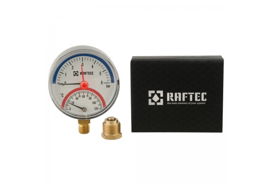 Термоманометр радіальний 6 bar 1/2" RRTM680 Термоманометр радіальний 6 bar 1/2" RRTM680