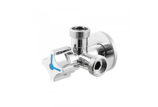 Кран приладовий кульовий 1/2' чотирьохпозиційний 1/2"x3/4"x3/4" VDRVC0101