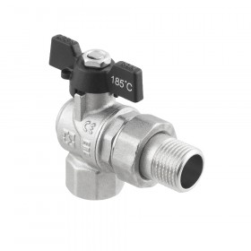 Кран кульовий кутовий з розбірним з'єднанням RAFTEC DRBS1-U-3-U