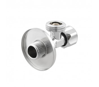 Кутовий вентильний кран для підключення побутової техніки RAFTEC SILVER VBE0101-02