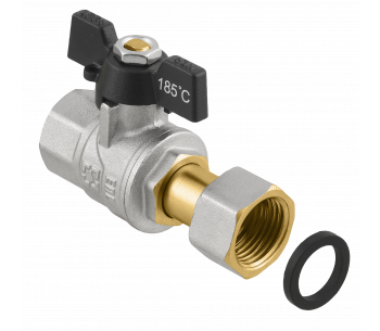 Кран кульовий прямий RAFTEC BLACK з розбір. з'єднанням PRB1-2 Кран кульовий прямий RAFTEC BLACK з розбір. з'єднанням PRB1-2