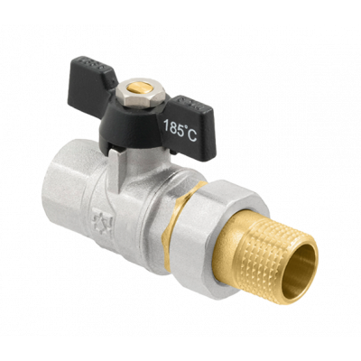 Кран кульовий RAFTEC BLACK з розбір. з'єднанням DRBS1-6