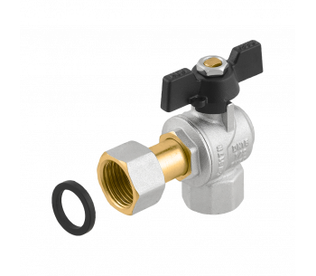 Кран кульовий кутовий RAFTEC BLACK з розбір. з'єднанням DRBZ1-2 Кран кульовий кутовий RAFTEC BLACK з розбір. з'єднанням DRBZ1-2