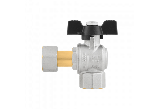 Кран кульовий кутовий RAFTEC BLACK з розбір. з'єднанням DRBZ1-2 Кран кульовий кутовий RAFTEC BLACK з розбір. з'єднанням DRBZ1-2