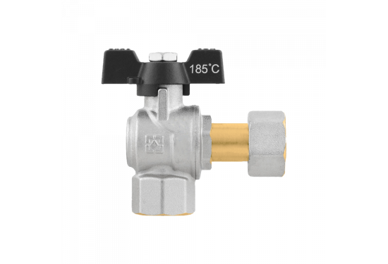 Кран кульовий кутовий RAFTEC BLACK з розбір. з'єднанням DRBZ1-2 Кран кульовий кутовий RAFTEC BLACK з розбір. з'єднанням DRBZ1-2