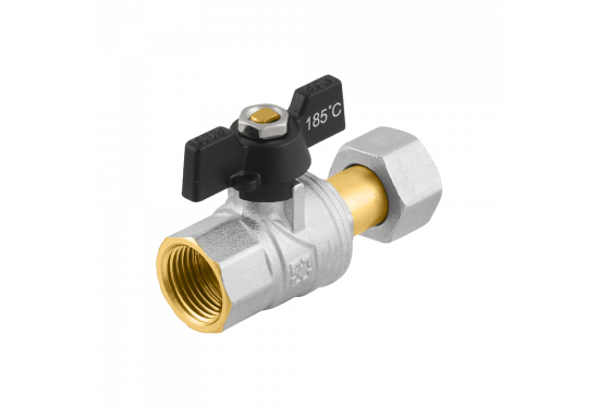 Кран кульовий прямий RAFTEC BLACK з розбір. з'єднанням PRB1-2 Кран кульовий прямий RAFTEC BLACK з розбір. з'єднанням PRB1-2