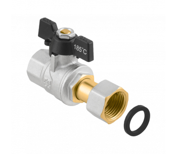 Кран кульовий прямий RAFTEC BLACK з розбір. з'єднанням PRB1-2 Кран кульовий прямий RAFTEC BLACK з розбір. з'єднанням PRB1-2