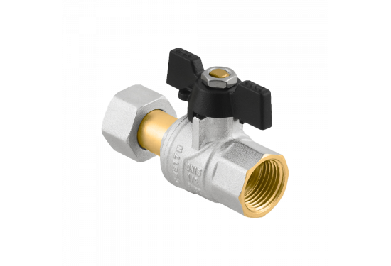 Кран кульовий прямий RAFTEC BLACK з розбір. з'єднанням PRB1-2 Кран кульовий прямий RAFTEC BLACK з розбір. з'єднанням PRB1-2