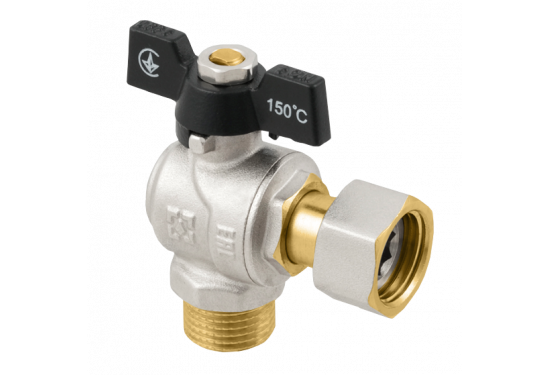 Кран кульовий кутовий RAFTEC BLACK з розбір. з'єднанням DRBM1-2 Кран кульовий кутовий RAFTEC BLACK з розбір. з'єднанням DRBM1-2