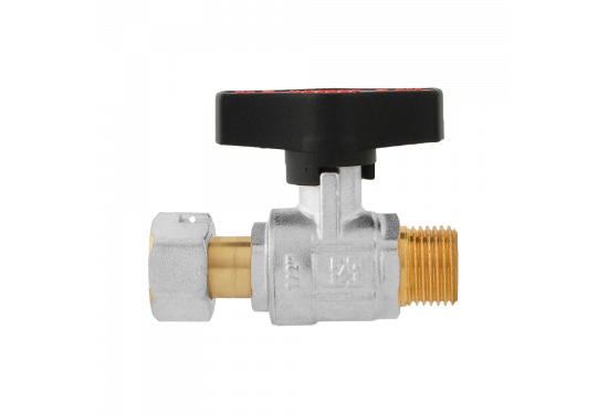 Кран кульовий прямий з розбірним з'єднанням RAFTEC GOLD GRGMS1-2