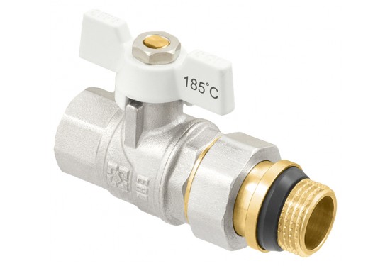 Кран кульовий прямий з розбірним з'єднанням та антипротіканням RAFTEC WRB1-3 Кран кульовий прямий з розбірним з'єднанням та антипротіканням RAFTEC WRB1-3