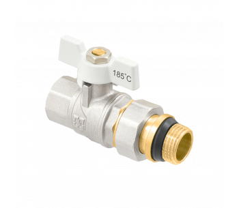 Кран кульовий прямий з розбірним з'єднанням та антипротіканням RAFTEC WRB1-3