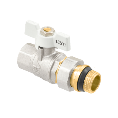 Кран кульовий прямий з розбірним з'єднанням та антипротіканням RAFTEC WRB1-3