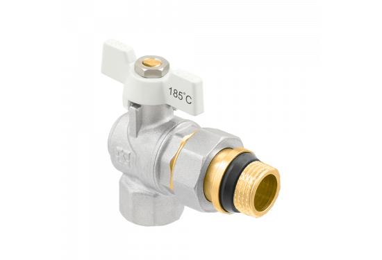 Кран кульовий кутовий з розбірним з'єднанням та антипротіканням RAFTEC WRBS1-3 Кран кульовий кутовий з розбірним з'єднанням та антипротіканням RAFTEC WRBS1-3