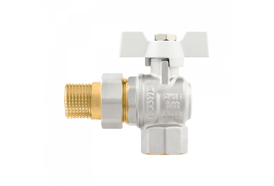 Кран кульовий кутовий з розбірним з'єднанням та антипротіканням RAFTEC WRBS1-3 Кран кульовий кутовий з розбірним з'єднанням та антипротіканням RAFTEC WRBS1-3